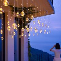 Guirlande lumineuse solaire à LED pour décoration intérieure et extérieure, boule à souhaits imperméable, rideau de fenêtre, télécommande, lumières féériques pour fête de Noël