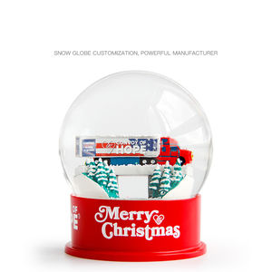 Çin fabrika tedarikçisi reçine özel noel kar küresi 45/65/80/100/120 kar topu noel köy evi su küresi zanaat - Product Image 4