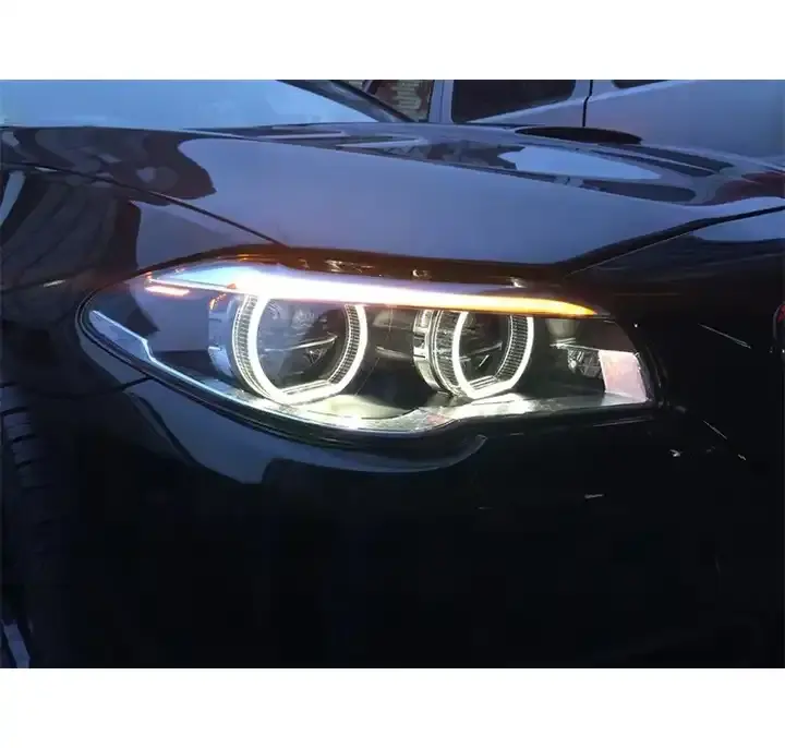 SJC faros LED para BMW 5 Series F10 F18 montaje 11-17 Ojo de Ángel modificado LED Luz de circulación diurna faros de alta calidad