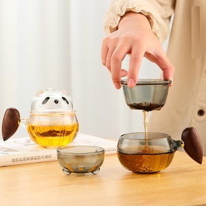 Taza de Té de Vidrio con Infusor Incorporado para Separar el Té del Agua, Taza Infusora Multiusos para Té de Hojas Sueltas y Café, Encantadora - Product Image 3