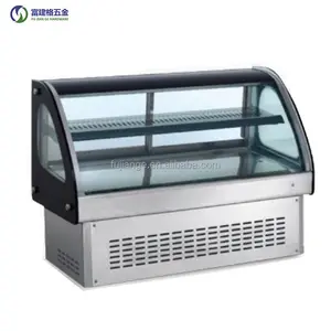 Neues Design 10 Tabletts Commercial Curved Glass Showcase Eis Display Gefrier schrank Italien Hard Ice Cream Counter