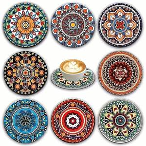 Modernos posavasos de estilo étnico, juego de 8 piezas - Product Image 6
