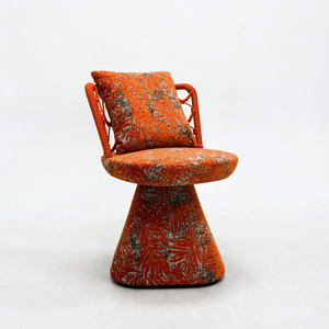 Fauteuil inclinable pivotant de style national pour chambre, salle à manger, hôtel, balcon, tabouret de coiffeuse - Product Image 1