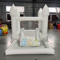 Usage domestique enfants fête moonwalk videur gonflable blanc mariage château gonflable mini blanc maison de rebond avec toboggan balle pit