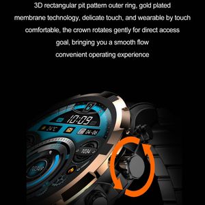 Para <span class=keywords><strong>LEMFO</strong></span> HK98 1,43 pulgadas Smartwatch nueva llegada 2024 Fitness deporte <span class=keywords><strong>reloj</strong></span> brújula llamada inalámbrica presión arterial Monitor de salud - Product Image 4