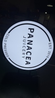 Boîte à lumière publicitaire ronde en acrylique avec logo personnalisé, enseigne lumineuse, boîte à lumière LED, éclairage LED circulaire intérieur/extérieur