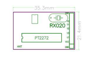 <b>Wireless</b> receiving module superheterodyne receiving module PT2272 decoding <b>receiver</b> RX020 - Product Image 3