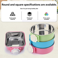 Gamelle Solide Portable en Acier Inoxydable pour Animaux de Compagnie : Lapin, Hamster, Chien, Chat, Chiot, Chaton – Gamelle Durable pour Eau et Nourriture