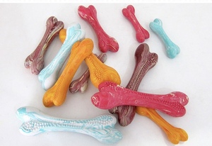 Juguete de hueso para masticar para perros, hueso de la suerte duradero para masticar, mascarillas agresivas, sabor a bacón Real - Product Image 4