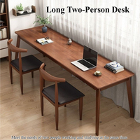 Bureau d'ordinateur rectangulaire long pour salon, poste de travail double pour la maison, chambre à coucher, bureau de calligraphie pour adulte