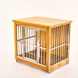 Pet Double Furniture Wooden Kennel Hot Sale Good Price Wood Dog Cages Crates House Wooden Dog Cage Cage For Dogs