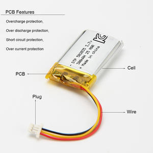 502535-502035, 400mAH rechargeable 300 v <span class=keywords><strong>3</strong></span>,7 mAH li-polymer battery with KC/CE/ROHS/MSDS - Product Image 2