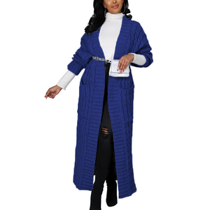 Autumn Winter Sexy Loose Long Sleeved Lady <strong>Knit</strong> Coat Europe America Long Style Large-size Women's Knitted <strong>Sweater</strong> Coat - Product Image 3