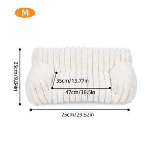 Роскошные лежанки для животных: индивидуальная лежанка для кошек, хит продаж, со съемным моющимся чехлом, нескользящим дном, диван-лежанка для щенков, поликоттон, зимняя - Product Image 6