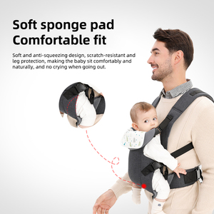 Portabebés con diseño de cabestrillo 360, bolsa con capucha para todas las posiciones, oso para niños pequeños, portabebés negro, <span class=keywords><strong>mochila</strong></span> portabebés trasera - Product Image 5