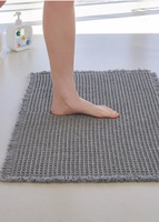 Tapis de bain FIGOO en tissu gaufré épais, absorbant l'eau, séchage rapide, antidérapant, vente en gros, directement de l'usine