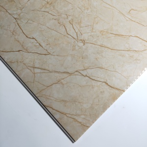 China Material decorativo Laminado Marrón PVC <span class=keywords><strong>Madera</strong></span> Panel de pared plana Paneles de PVC para Interior - Product Image 4