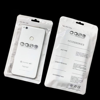 Prix d'usine, logo personnalisé, sac transparent à fermeture éclair d'un côté, étui pour téléphone portable, étui en plastique pour téléphone portable, sacs de mode pour téléphone portable