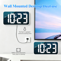 Réveil numérique avec écran de 10,8 pouces, horloge de bureau électronique, affichage LED de l'heure, du jour, de la date et de l'heure d'été pour chambre à coucher, maison, bureau, table de chevet, bureau