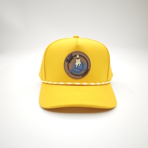 Gorra de béisbol/golf de 5 paneles de poliéster Dobby Dot de alta calidad, ajustable, con soporte para tee y cierre snapback para correr - Product Image 2