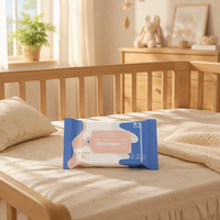 Lingettes pour bébé en tissu non tissé extra-douces, antibactériennes, jetables, écologiques, à l'eau pure biologique, pour nourrissons et nouveau-nés, pack familial