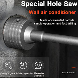Tuyau d'eau mural Climatiseur Trou Alésoir à béton Marteau électrique Ouvreur mural Marteau Tct Core <span class=keywords><strong>Foret</strong></span> Scie cloche pour maçonnerie - Product Image 4