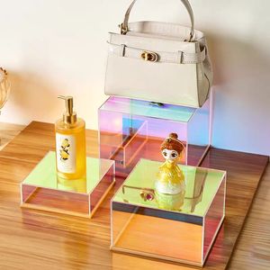 Mesa de postre acrílica con espejo de Buffet moderno portátil, ecológica para Hotel personalizado, descanso para té, estante de exhibición de pasteles, adornos - Product Image 4
