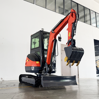 LIVRAISON GRATUITE Mini-excavatrice 3,5 tonnes, 1 tonne, 2 tonnes, moteur Kubota, pelle, EPA, fabricants chinois personnalisés, en stock