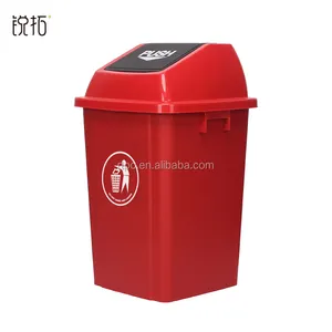 60L bidone della spazzatura di riciclaggio di plastica rifiuti sanitari contenitore con agitazione coperchio