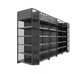 Étagères en acier et en bois pour magasin de détail Colonne Rack Étagère murale personnalisée Présentoirs au sol Présentoirs au détail