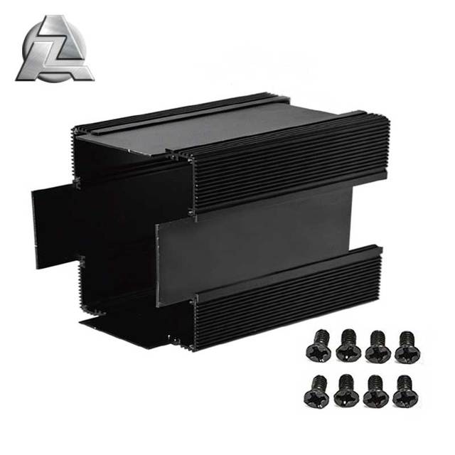 High Quality Aluminum Alloy Amplifier Chassis Black Anodized Heat Sink Enclosure for Hi-Fi Audio Preamp PCB