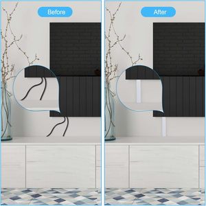 Conductos de cubierta de cable de <span class=keywords><strong>TV</strong></span> de pared autoadhesivos resistentes al calor de PVC sólido (0,4 M * 15mm * 10mm) Gestión de montaje en pared blanca (10 piezas) - Product Image 6