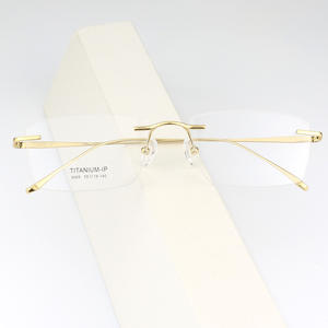 Gọng kính cận thị nam bằng titan nguyên chất, in họa tiết, thời trang, dành cho mặt nhỏ, nhẹ, không viền - Product Image 1