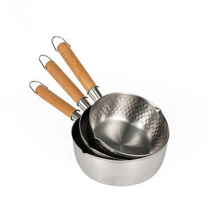 <span class=keywords><strong>Casserole</strong></span> en acier inoxydable avec 2 becs verseurs pour un versement facile, poignée ergonomique, <span class=keywords><strong>casserole</strong></span> polyvalente, pot à nouilles avec poignée en bois - Product Image 6
