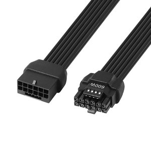 สายต่อ5.0 PCIe 3.0 12vhpwr 16AWG 600W ตัวเมียไปเป็นตัวผู้สาย PCIE5แบบขา16 (12 + 4) สำหรับ<span class=keywords><strong>4080TI</strong></span> 4090TI <span class=keywords><strong>RTX</strong></span> - Product Image 1