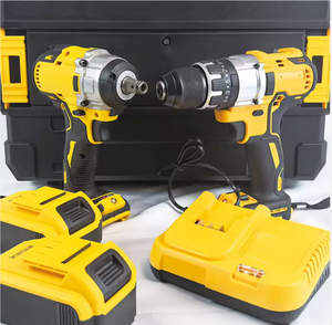 For Brushless Motor Variable Speed Cordless Impact Drill Kit 2000mAh Battery DIY Application 30mm Drilling Four Piece <b>Tool</b> Set C - Product Image 3