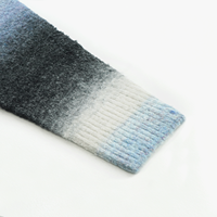 AiNear Großhandel Individuelles Logo-Design OEM & ODM Langarm Rundhals Gestreifter Flauschiger Herren Mohair Strickpullover