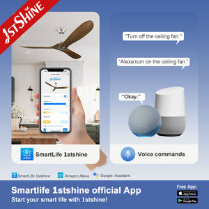 1stshine Ventilateur de plafond Haute qualité 60 pouces Économie d'énergie Moteur DC 35W Hélice en bois Ventilateur de plafond électrique - Product Image 6