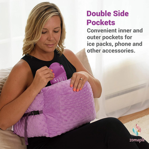 หมอนกอดเนื้อนุ่มสำหรับการผ่าตัดพักฟื้นหลังผ่าตัดหมอนหนุนผนังหน้าอกพร้อมกระเป๋า - Product Image 2