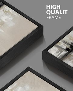 Phopago đen nâu trừu tượng đóng khung tường nghệ thuật pastel hình dạng phong cảnh minh họa hiện đại tối giản bức tranh thủ công - Product Image 5