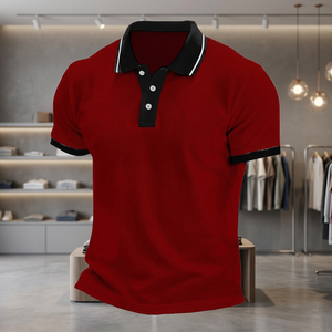 Camisa de Manga Corta para Hombre, Personalizada con Logotipo, Impresión por Transferencia de Calor, Antiarrugas, Tejida, 100% Poliéster, Estilo Casual Elegante, 190g, Venta al Por Mayor - Product Image 3