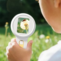 Portable 200X HD Digital Magnifier Manual Focus Microscope Camera Toy With LED Light Support Picture Video