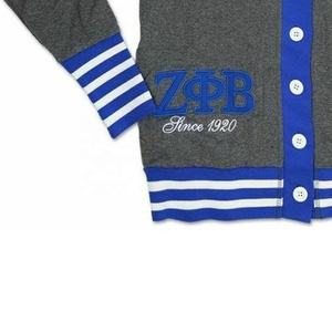 Cárdigan de tamaño personalizado de calidad superior, ropa informal de fraternidad universitaria, apliques de punto con botones bordados de primavera - Product Image 5