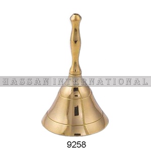 Campana de latón Náutica para decoración del hogar, artesanía de metal con diseño en relieve completo, campanas de latón náuticas a la venta - Product Image 2