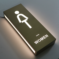 Bâtiment illuminé Mini panneau de signalisation Symbole de toilette unisexe Toilettes Signalisation de bureaux