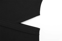 Nouvelle Collection Printemps-Été 2026 : Robe Longue Femme Tissée Unie Noire, Taille Naturelle, Coupe Droite, Asymétrique, Style Décontracté et Tendance