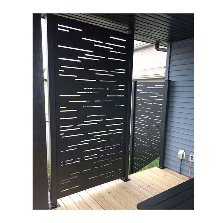 Customized Laser Cut Panels Outdoor Screen Panel For Fences Decorative Metal Screen Restaurant Partition