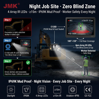Caméra de recul pour camion JMK IP69K Starlight OEM AHD 1080P avec LED IR CUT 100 120 degrés, filaire, pour vision latérale et angles morts