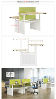 Bureau de travail moderne extensible modulaire, réglable en hauteur, bureau d'ordinateur, poste de travail, table réglable en hauteur