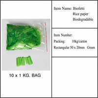Konfeti Kertas Beras Ramah Lingkungan Biodegradable Grosir Pabrik Larut Air 1000g/Pak Merek Chaojun Dekorasi Pesta Pernikahan